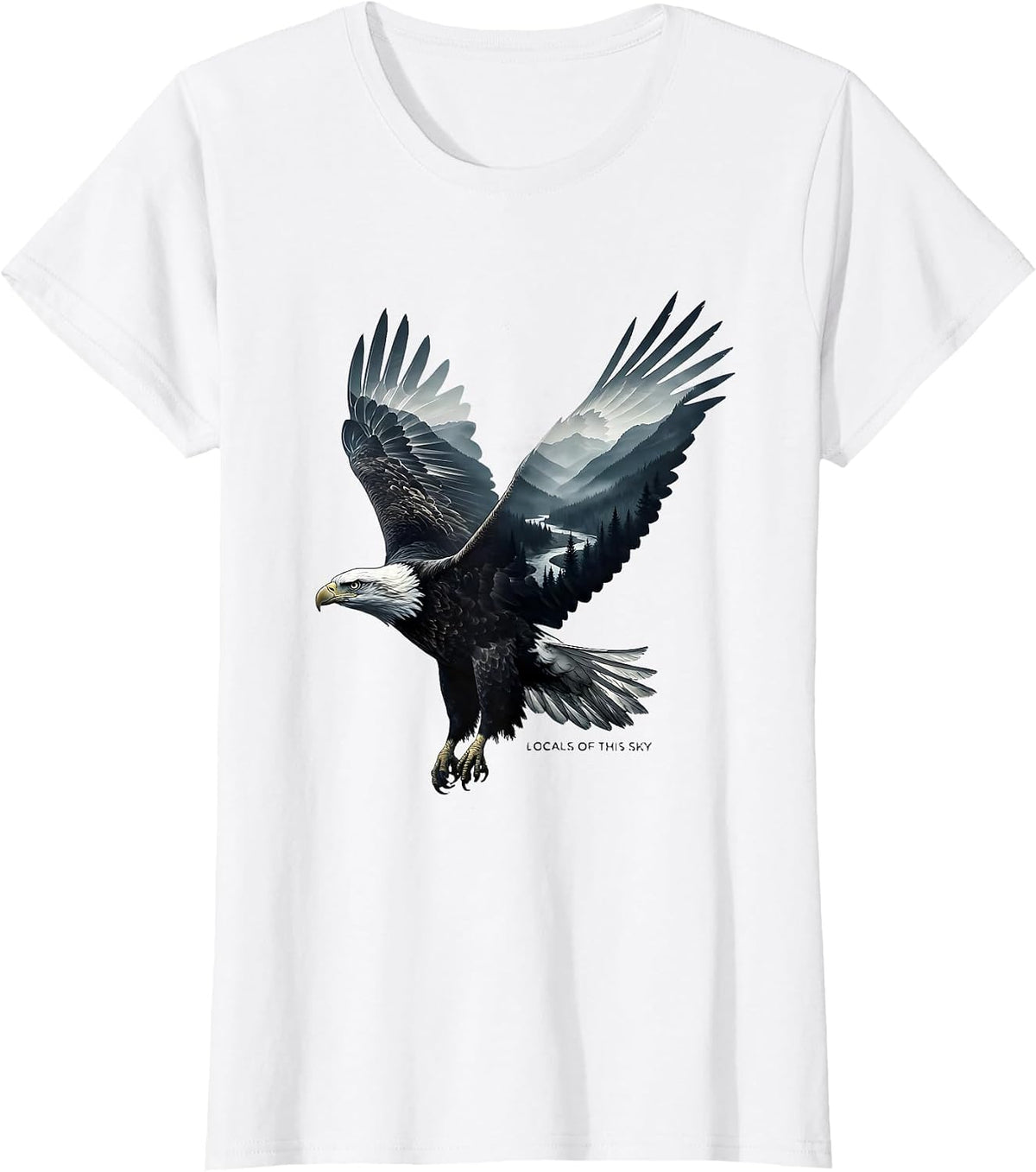 Locals Of This Sky Eagle Forest Wildlife Animal Lover Gift T-Shirt - White
