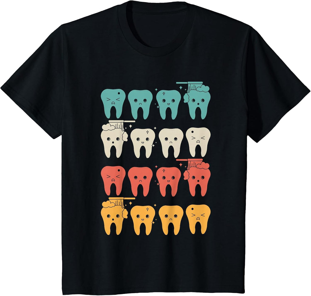 Retro Dental Assistant T-Shirt - Black