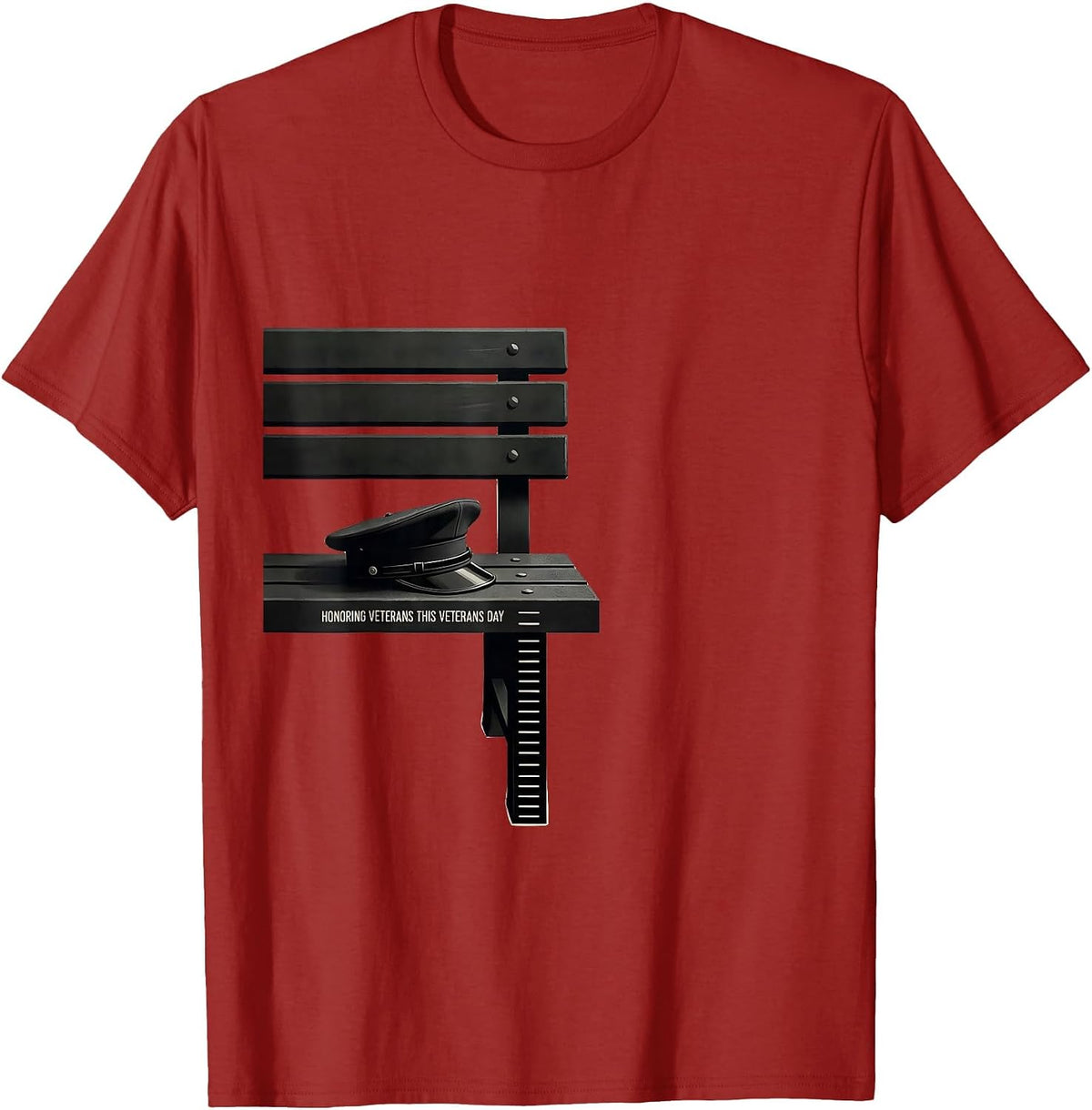 Honoring Veterans This Veterans Day Patriotic Tribute Gift T-Shirt, Men, Cranberry Red, XX-Large - As Pictured