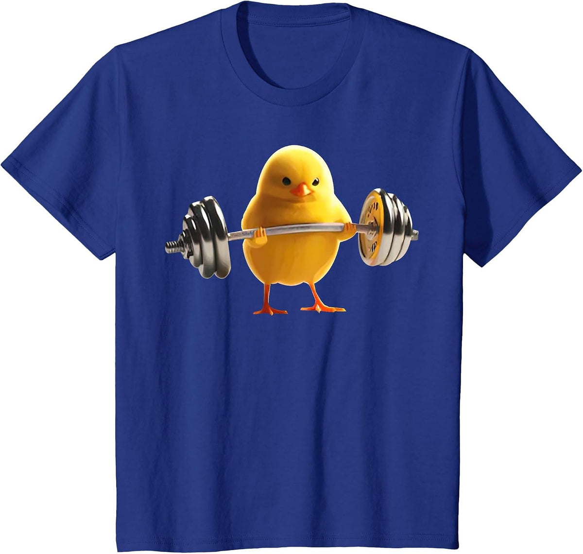 Weightlifting Chick Gym Bodybuilding Workout Fitness T-Shirt - Royal Blue
