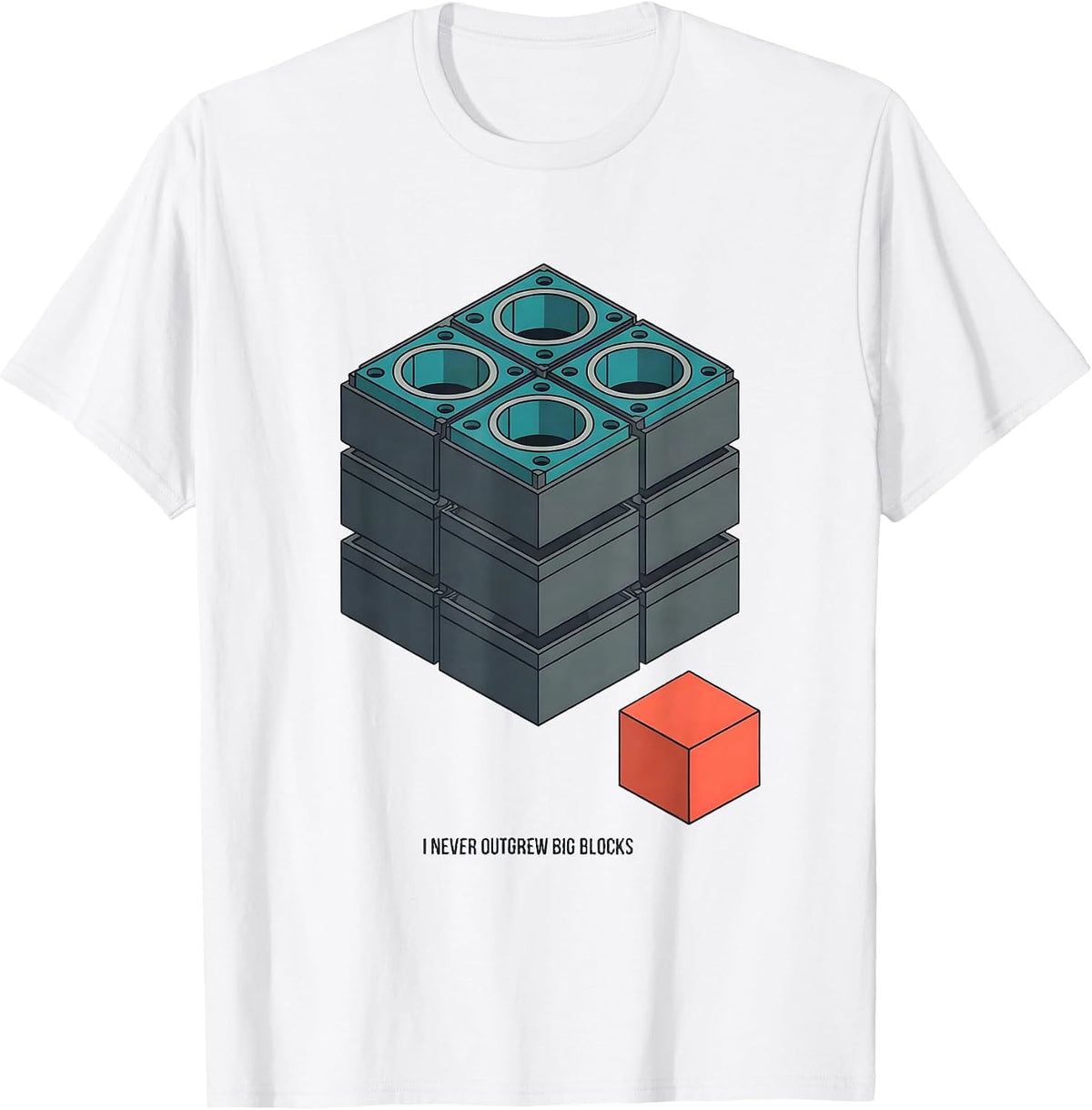 I Never Outgrew Big Blocks Funny Mechanic Garage Motor T-Shirt - White