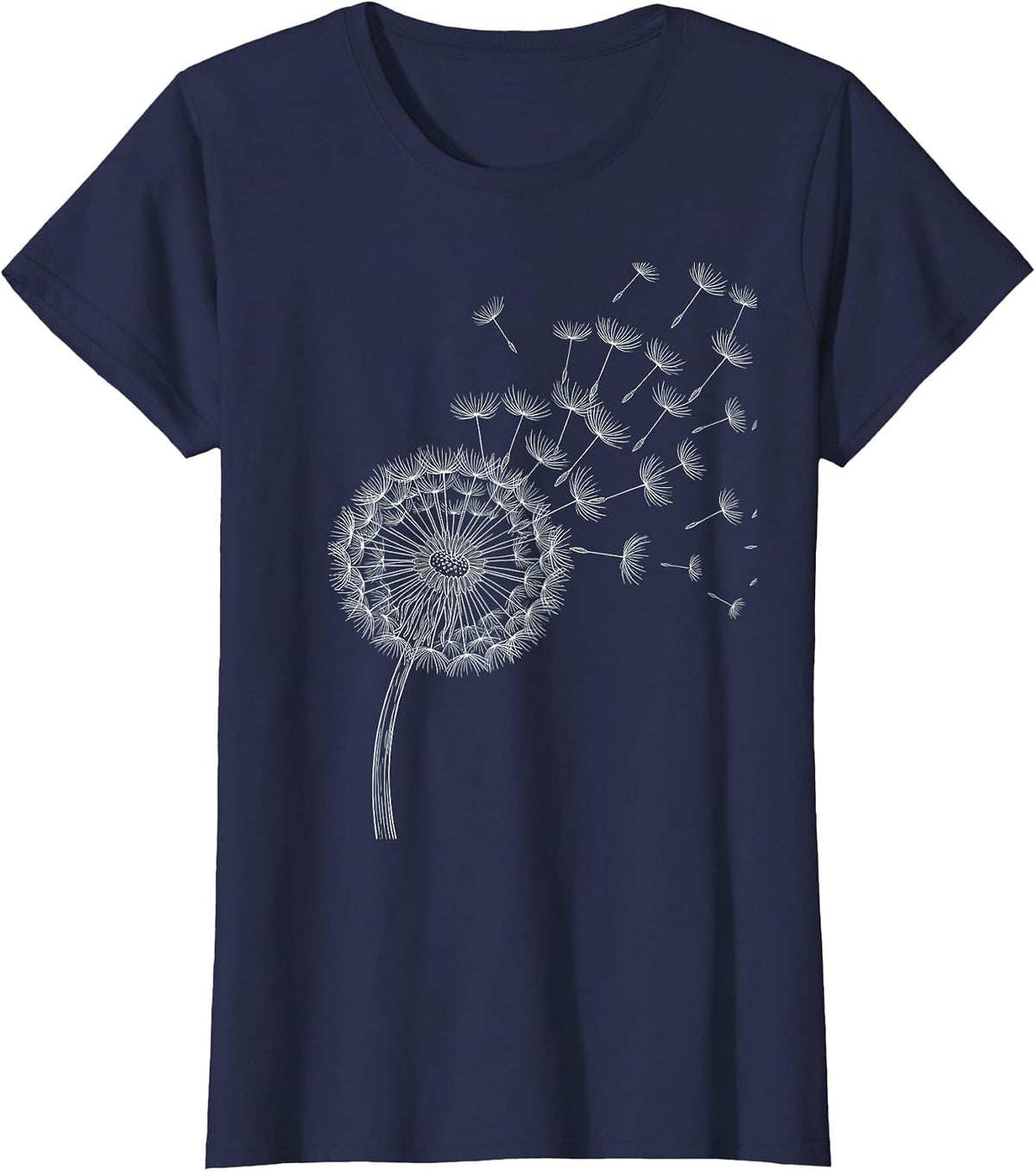 Women's Dandelion Seeds Suicide Prevention Awareness T-Shirt - Navy Blue