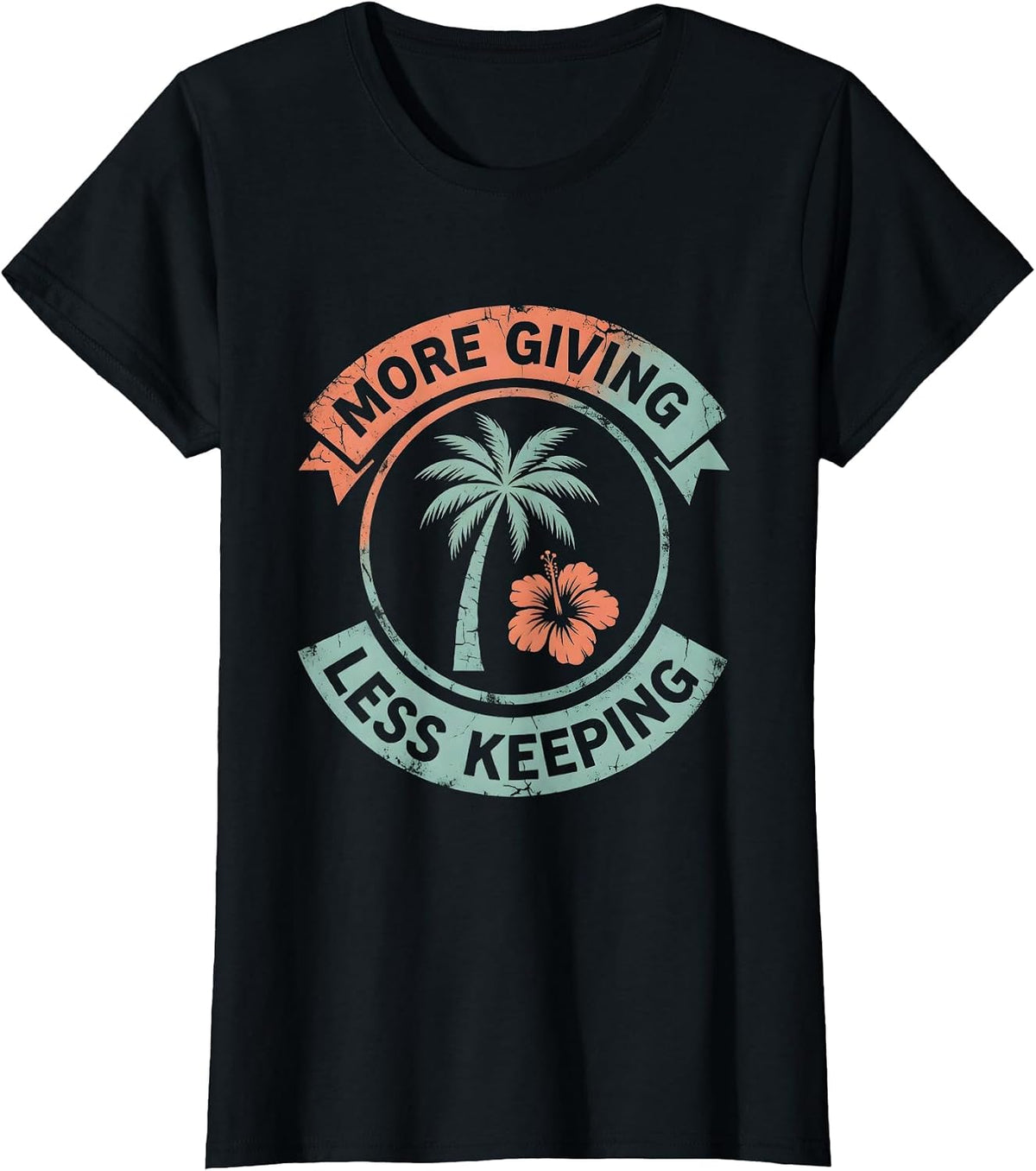 Altruismo More Giving Less Keeping Design T-Shirt - Black