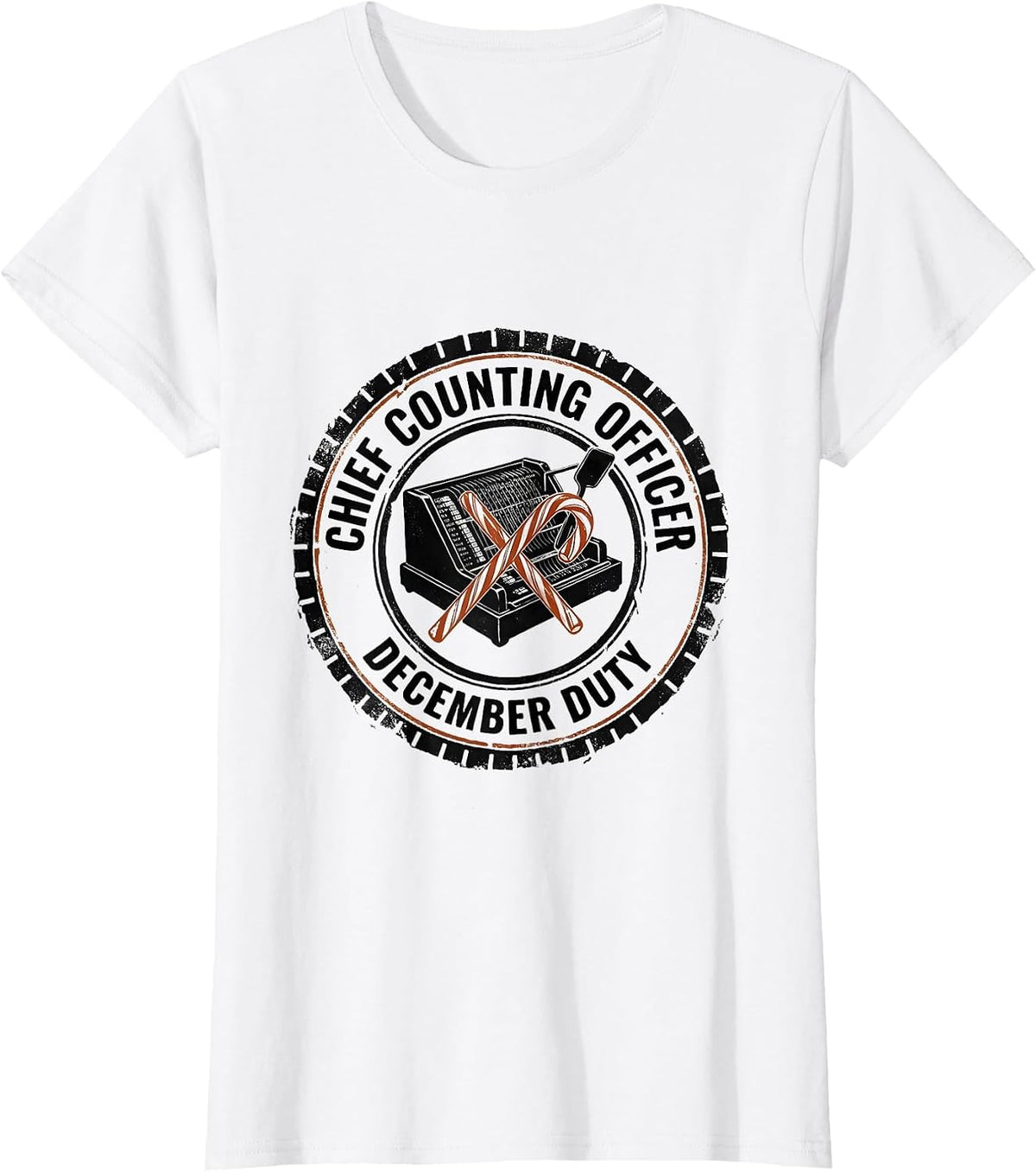 Chief Counting Officer December Duty Funny Pharmacy Squad T-Shirt - White