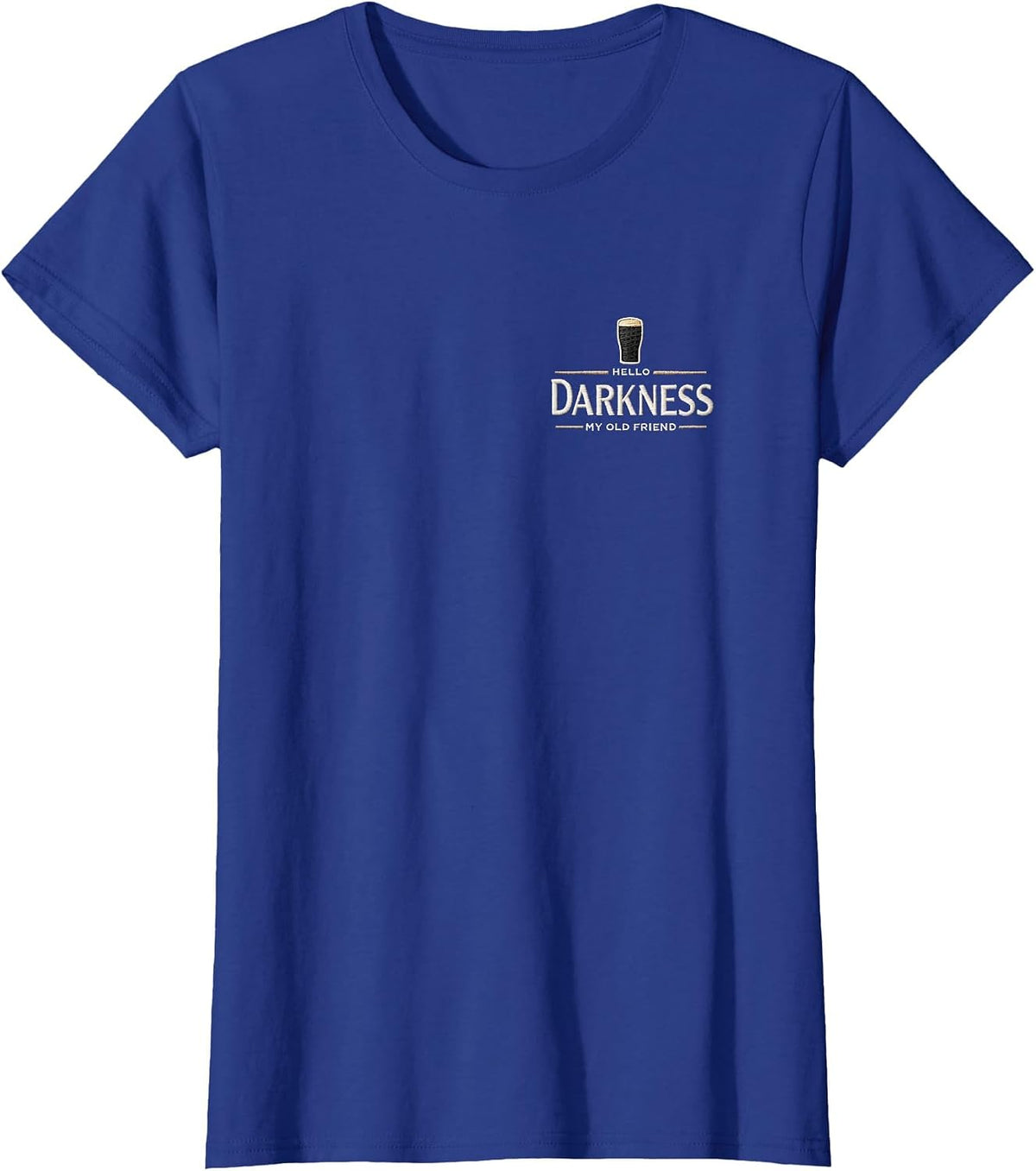 Men's Hello Darkness My Old Friend T-Shirt - Royal Blue