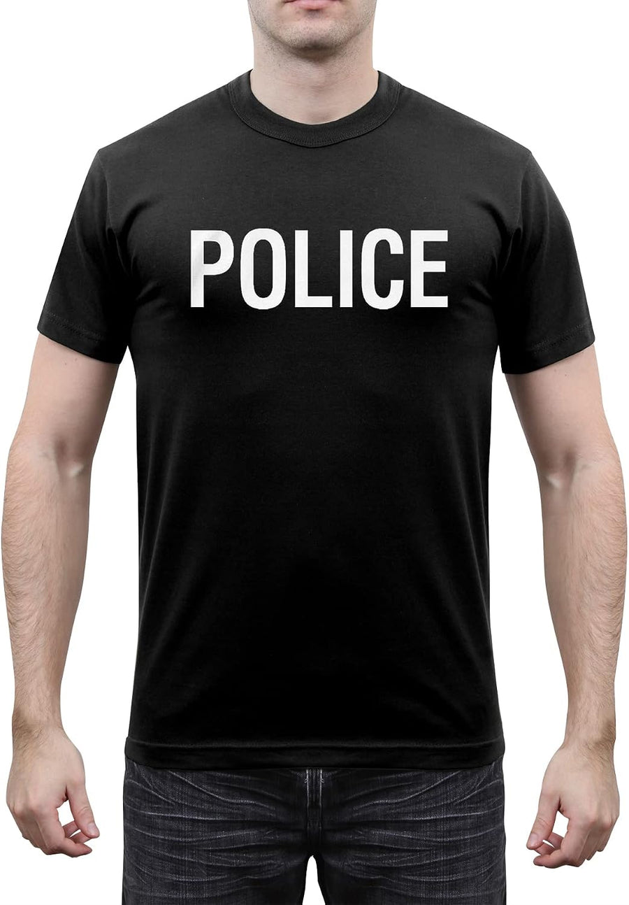 Rothco 2-Sided Police T-Shirt - Black