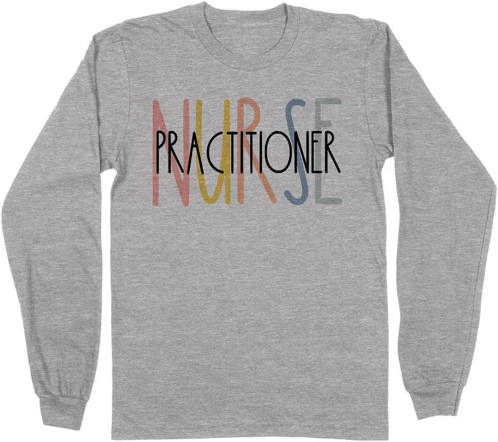 Simple Nurse Practitioner Long Sleeve Shirt Unisex - Grey