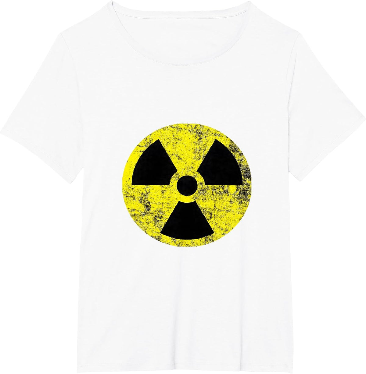 Nuclear Radiation Hazard Warning Fallout Symbol Sign Caution T-Shirt - White
