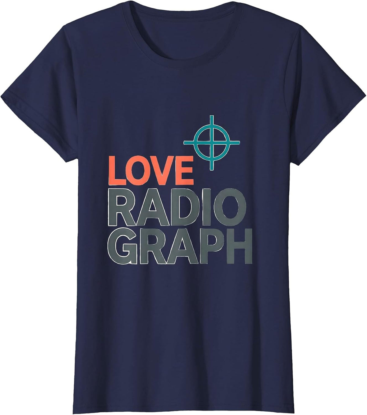 Women's Love Radiograph Funny Radiology Tech Valentine Skeleton T-Shirt - Navy Blue