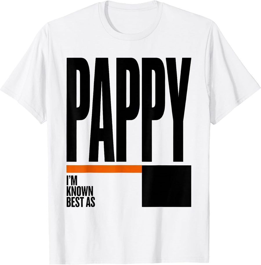 Men's I'm Known Best As Pappy Funny Grandpa Family Pride Christmas T-Shirt - White