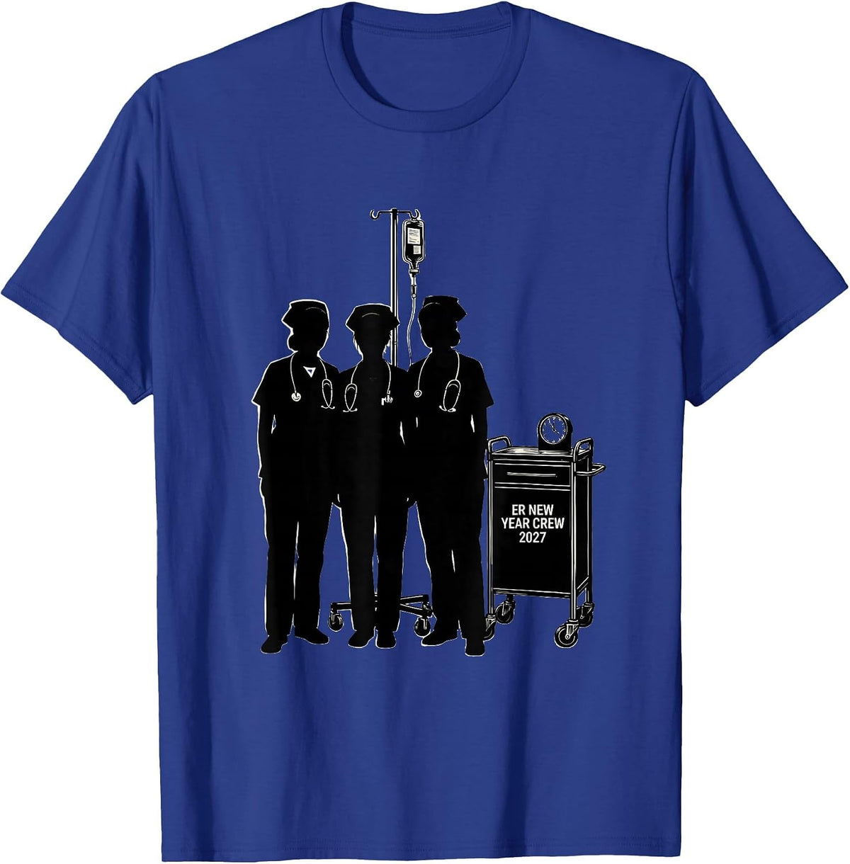 Men's ER New Year Crew 2027 Funny Nurse Squad New Years Eve Party T-Shirt - Royal Blue