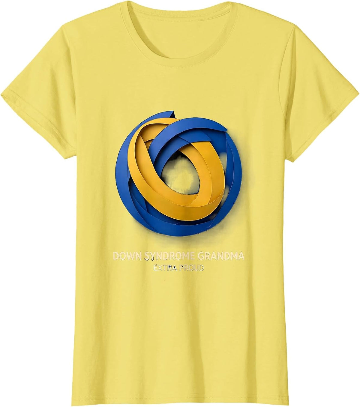 Down Syndrome Grandma Extra Proud Family Support Awareness T-Shirt - Lemon Yellow