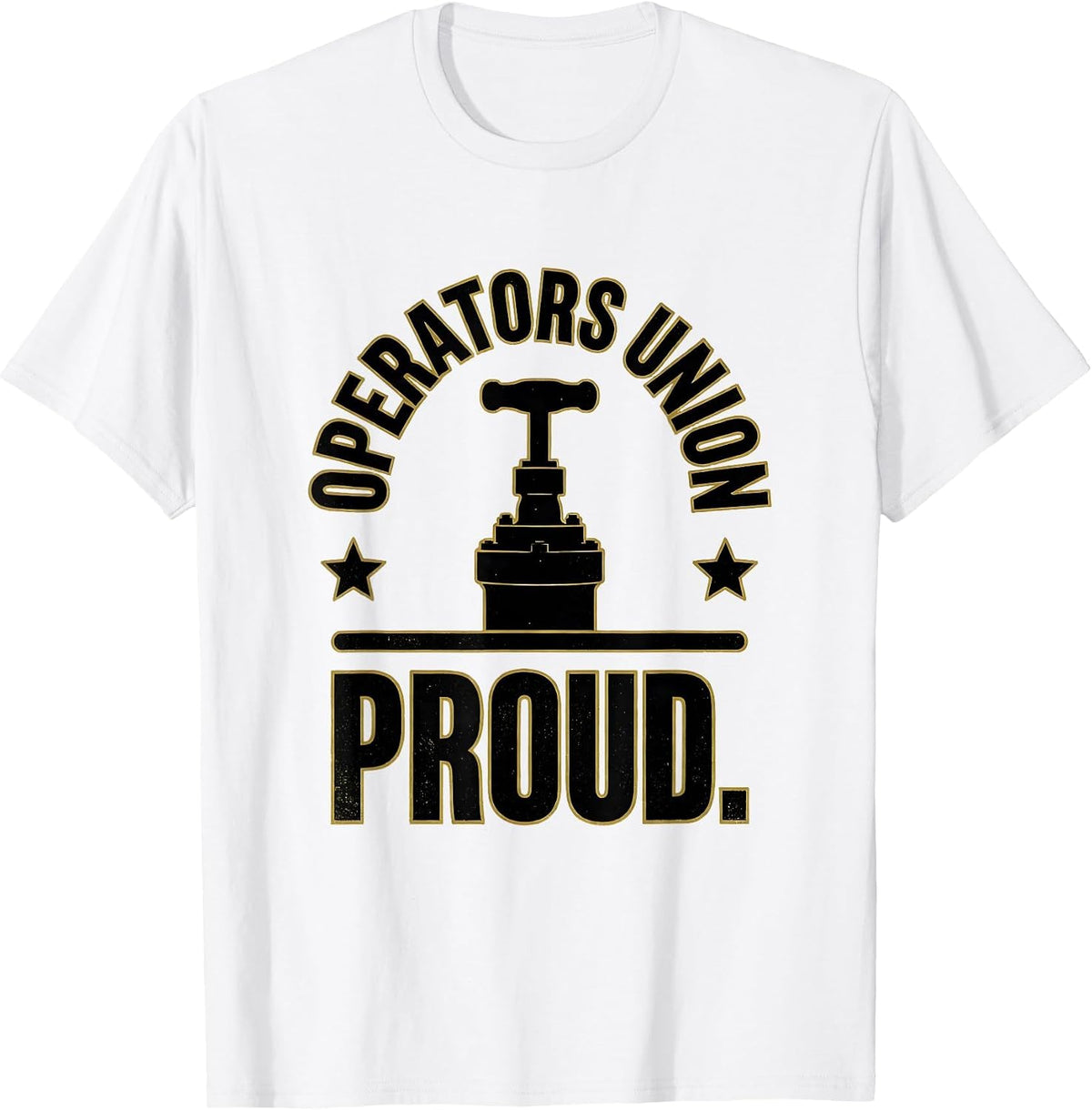 Men's Operators Union Proud Skilled Trades Labor Solidarity T-Shirt - White