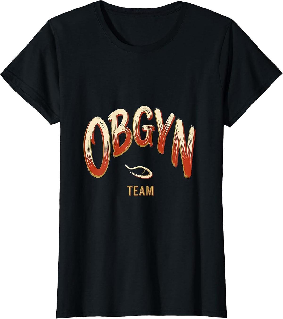 Women's OBGYN Team Funny OB GYN Squad Nurse OB Tech T-Shirt - Black