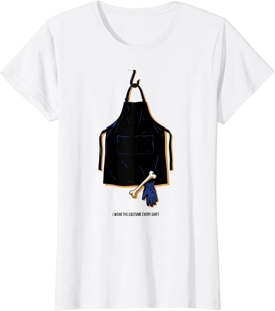 Women's I Wear The Costume Every Shift Funny Radiology Tech T-Shirt - White
