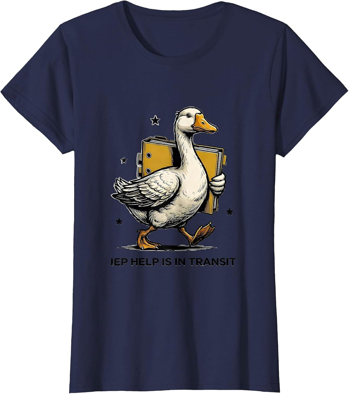 Women's IEP Help Is In Transit Funny Special Education Teacher Sped T-Shirt - Navy Blue