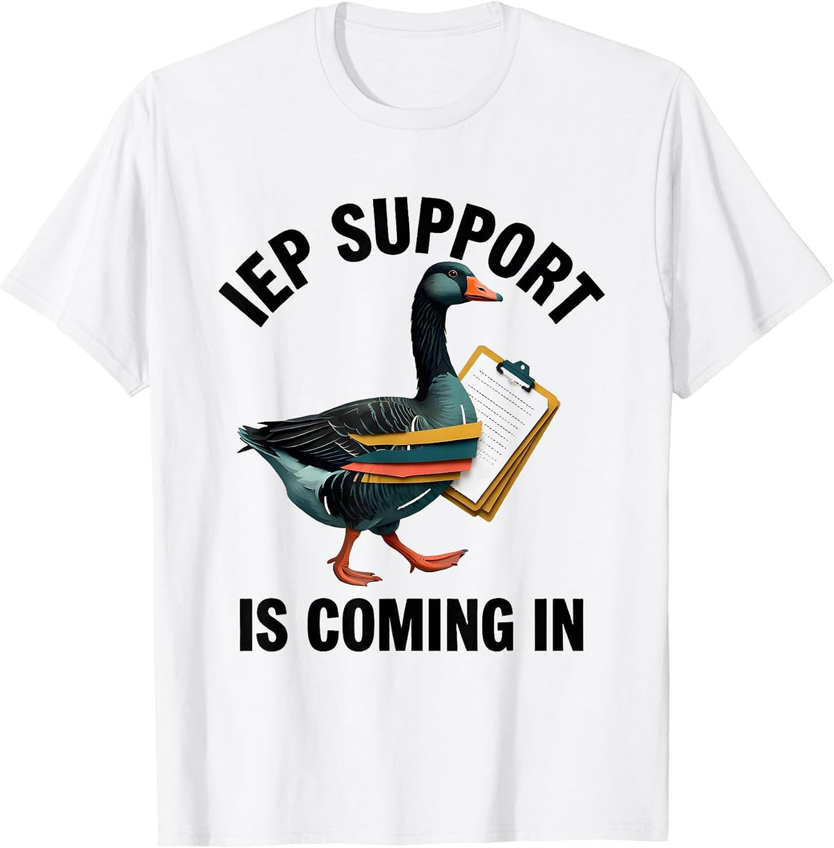 Men's IEP Support Is Coming In Funny Special Education Teacher T-Shirt - White