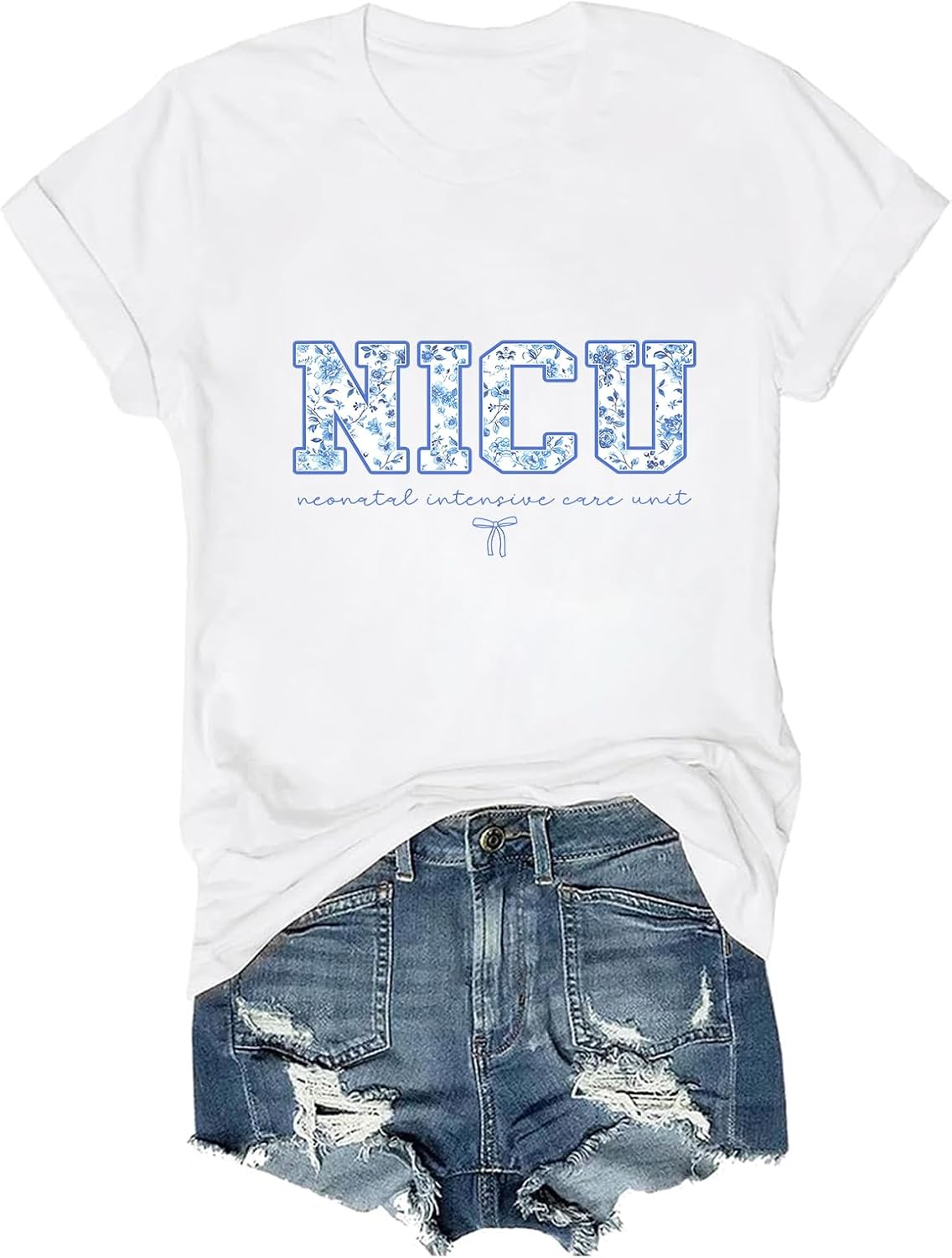 NICU Nurse Shirt Neonatal Intensive Care Unit T-Shirt Nurse Life Tee - White