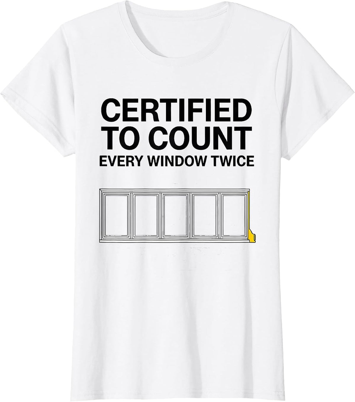 Women's Certified To Count Every Window Twice Funny School Bus T-Shirt - White