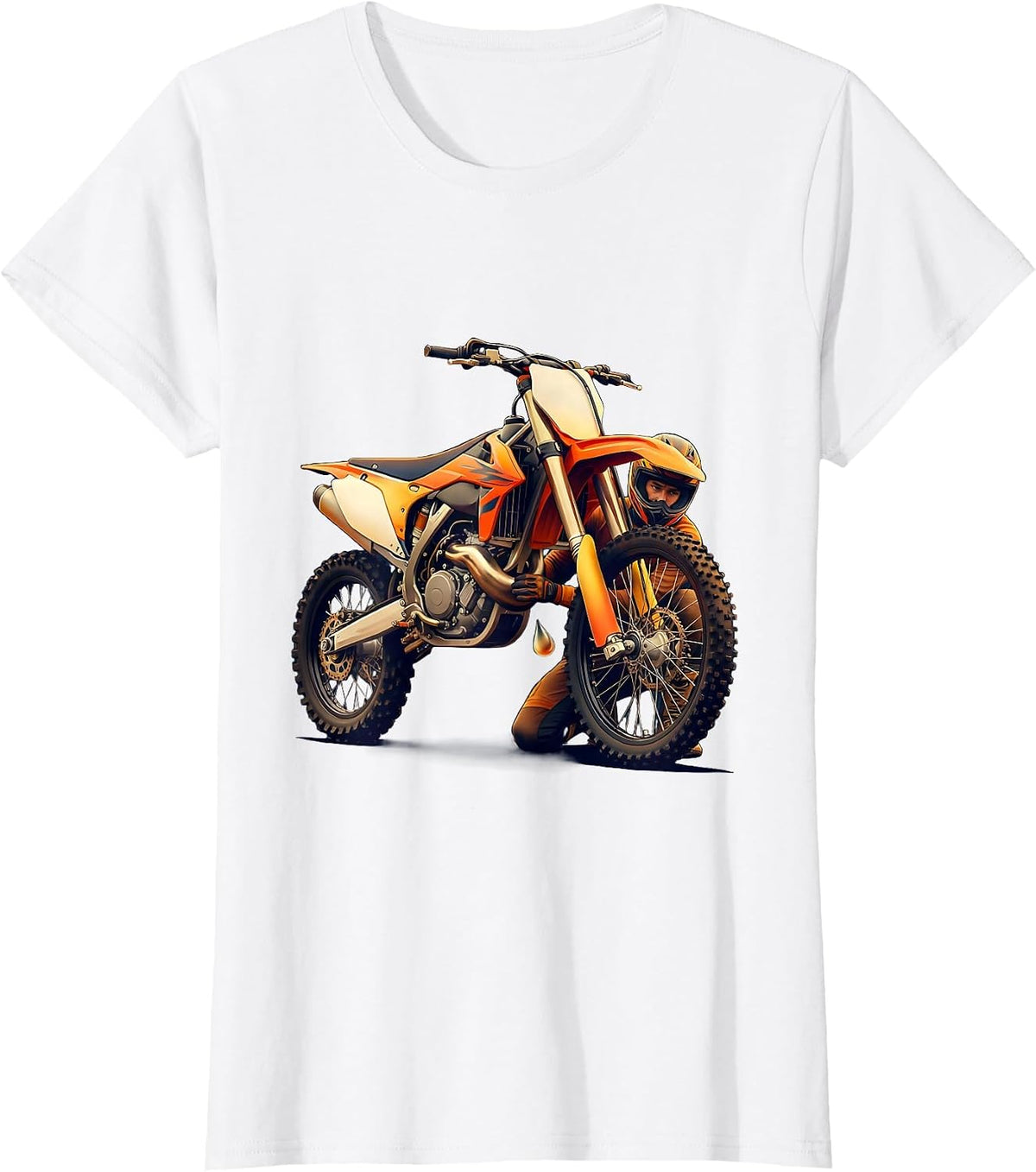 Dirt Bike Rider Motocross Humor Gift T-Shirt - White