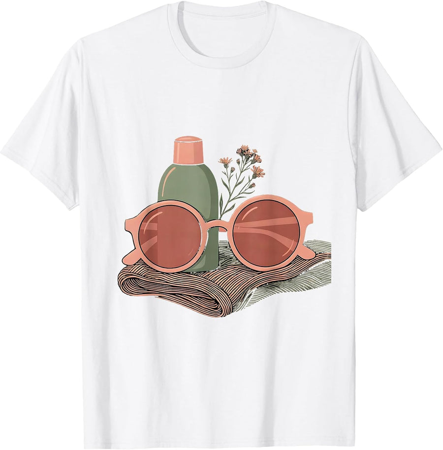 Men's Soccer Mom Sun Day Vibes Graphic Tee T-Shirt - White