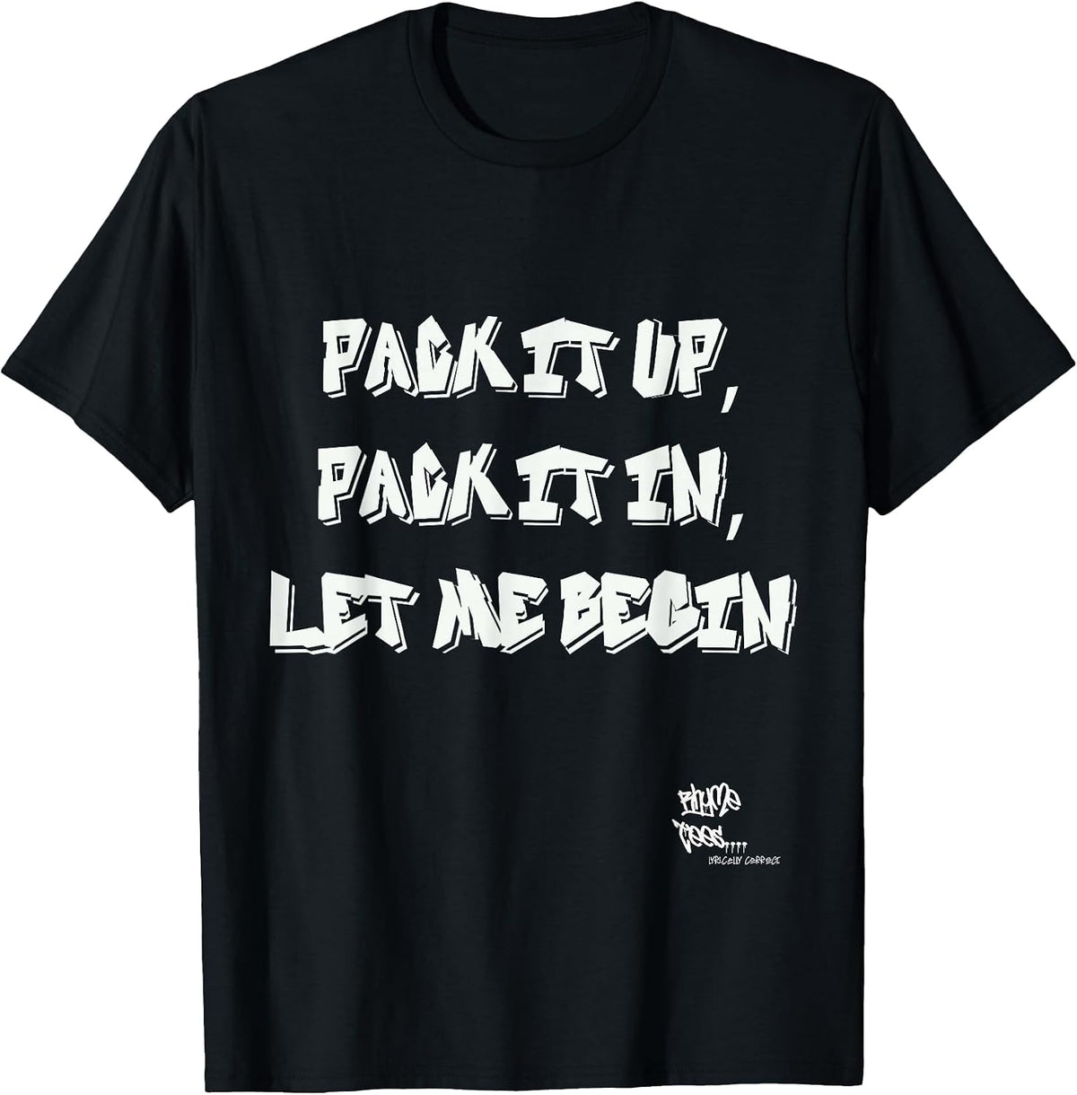 Old School Rap Hip Hop Jump Around Merch Lyrics 80s Graphic T-Shirt - Black