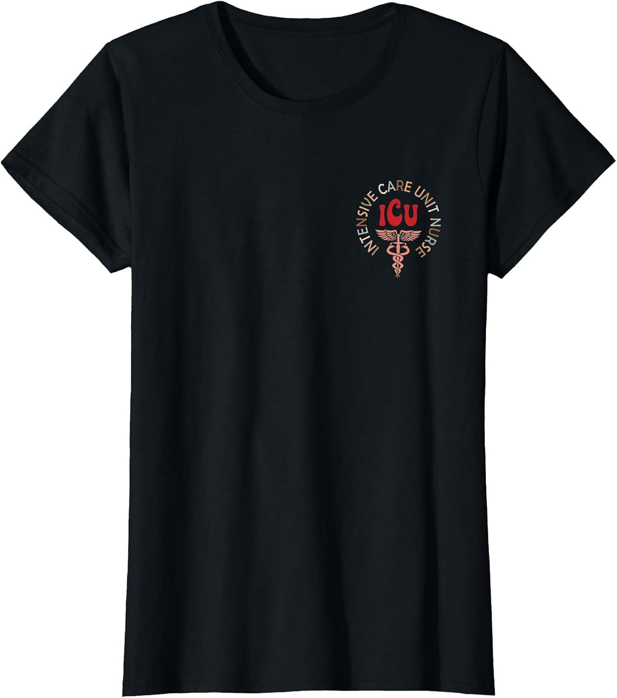 Funny Intensive Care Unit Intensive Care Unit Nurse Emergency Nurse T-Shirt - Black