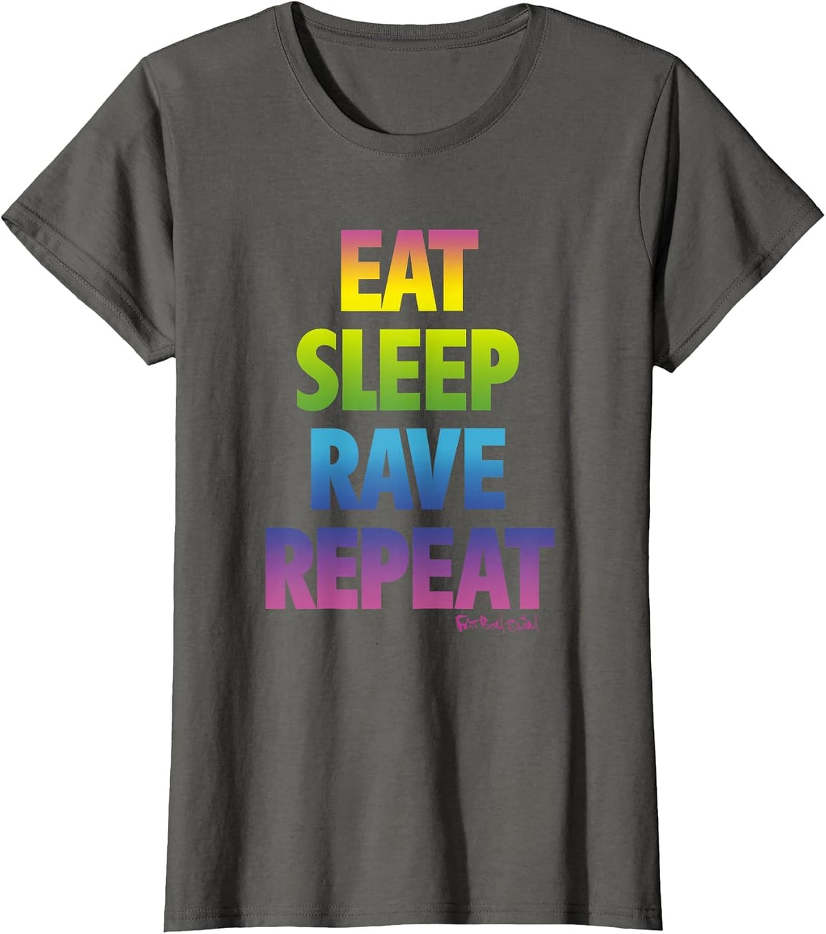 Fatboy Slim Eat Sleep Rave Repeat T-Shirt - Asphalt Grey