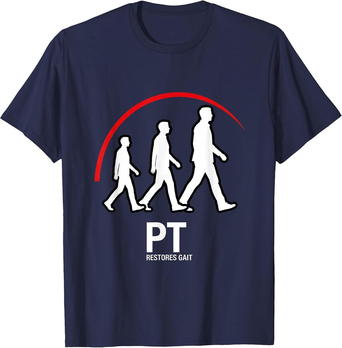 PT Restores Gait Physical Therapist Occupational Therapy T-Shirt - Navy Blue