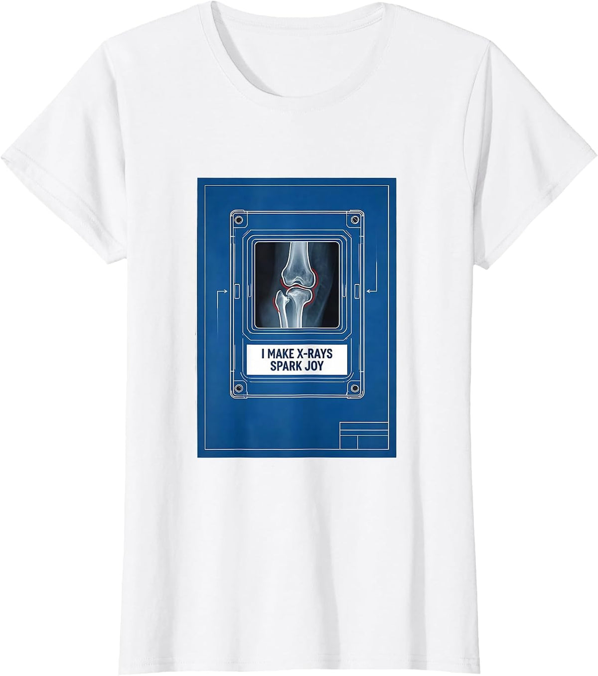 I Make X-Rays Spark Joy Funny Radiology Tech X-Ray T-Shirt - White