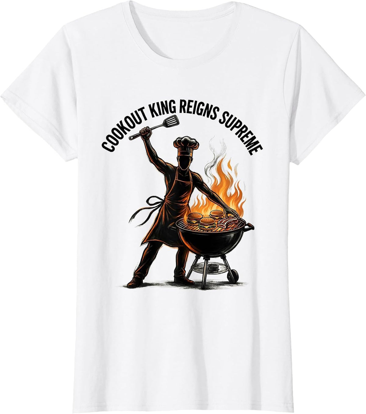 Cookout King Labor Day Celebration Feast Design T-Shirt - White
