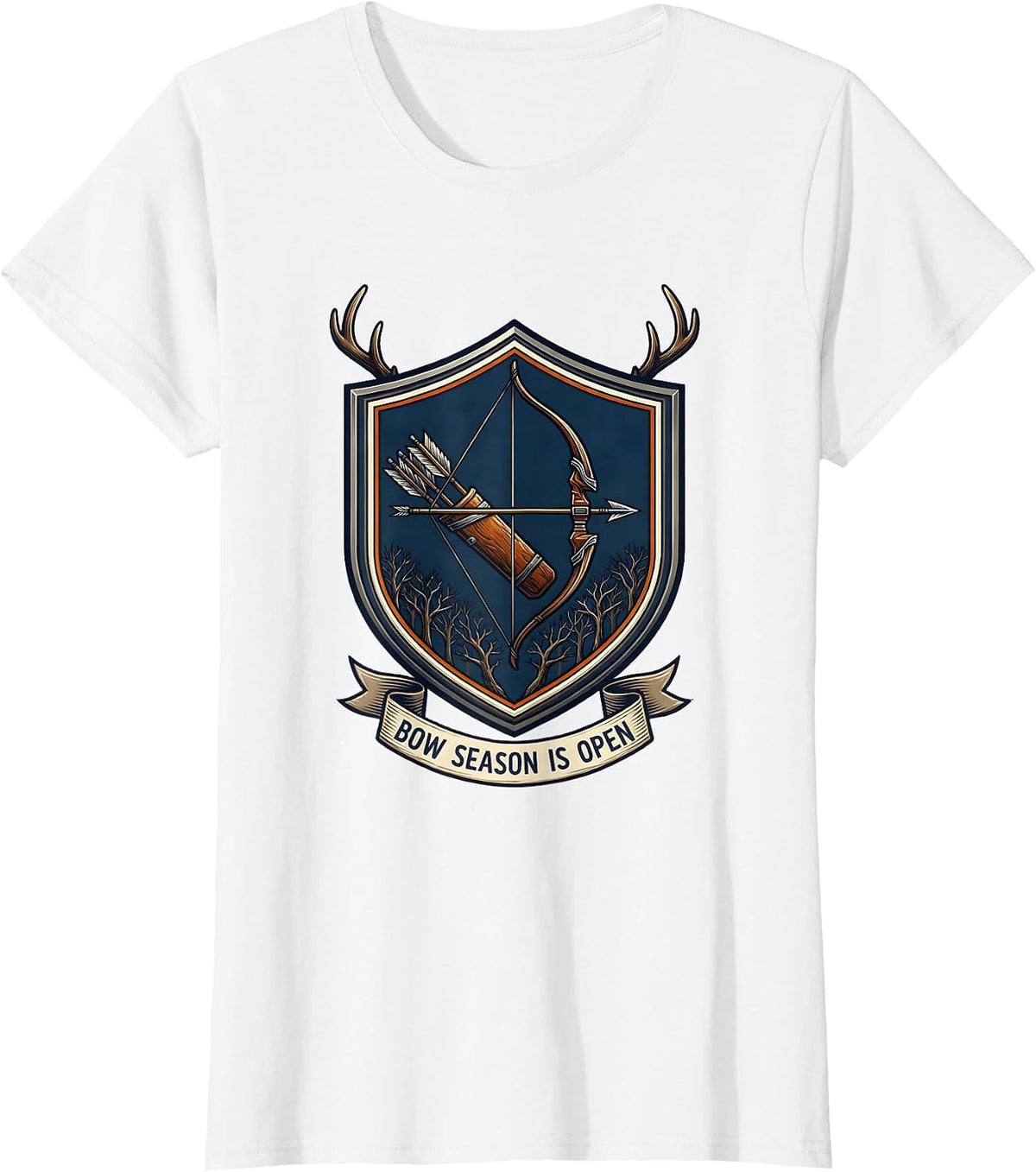 Bow Season Is Open Archery Bowhunter Deer Elk Hunting Pride T-Shirt - White