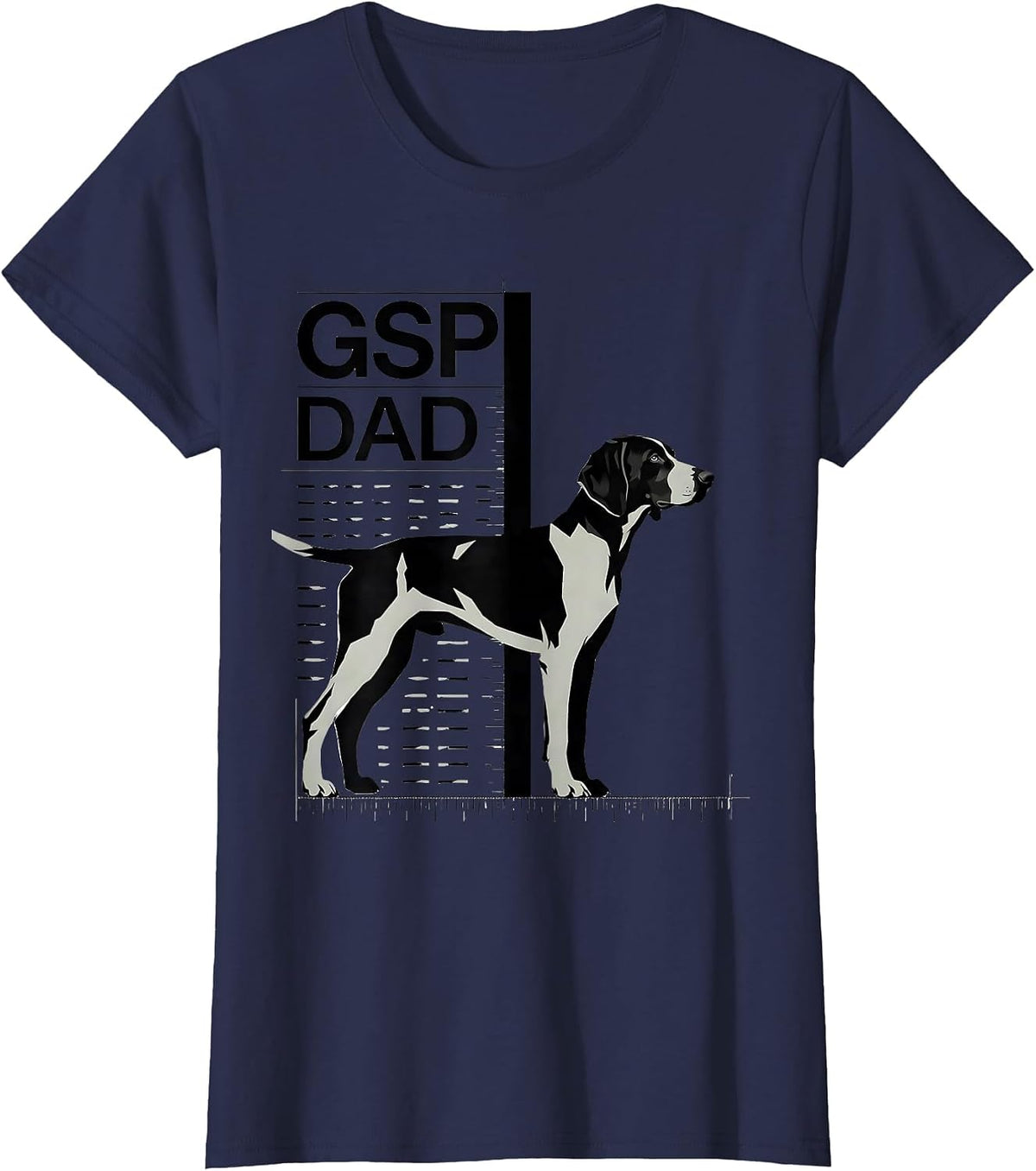 Women's GSP Dad Swiss International German Shorthaired Pointer Dog T-Shirt - Navy Blue