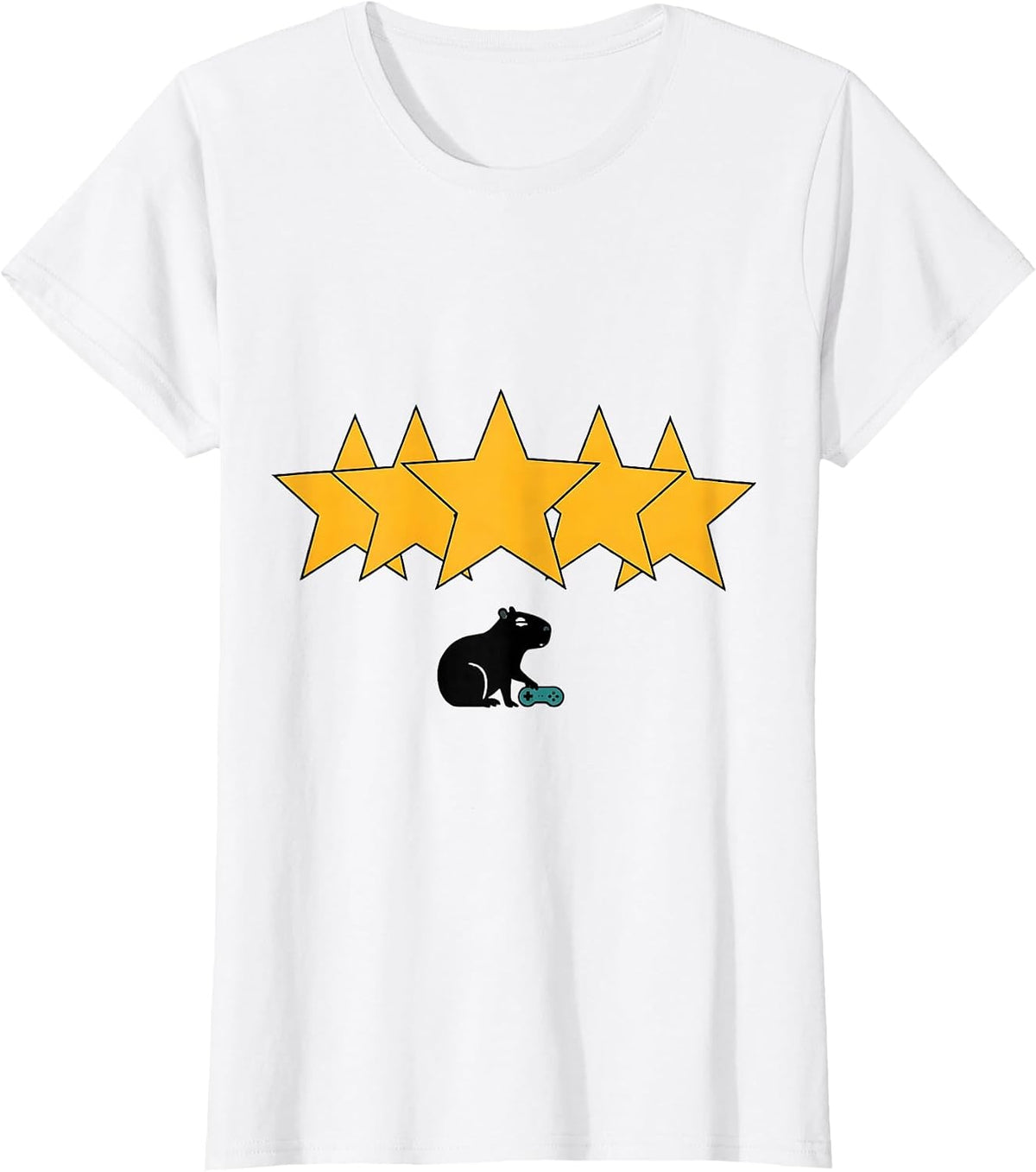 Capybara Gamer Meme Humor Funny Video Games T-Shirt - White