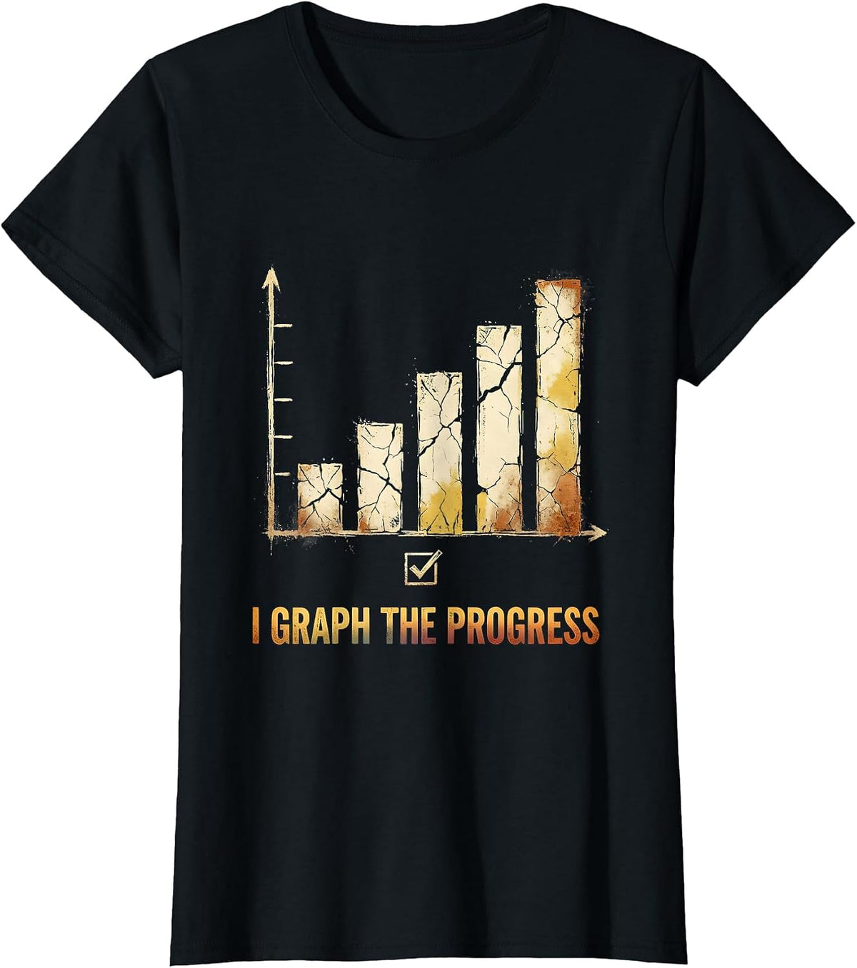 Women's I Graph The Progress Distressed Special Education Teacher T-Shirt - Black