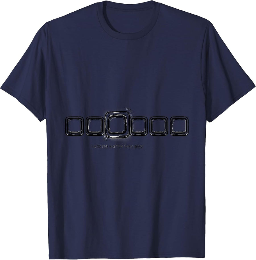 I Add The Button They Need Funny Special Education Teacher T-Shirt - Navy Blue