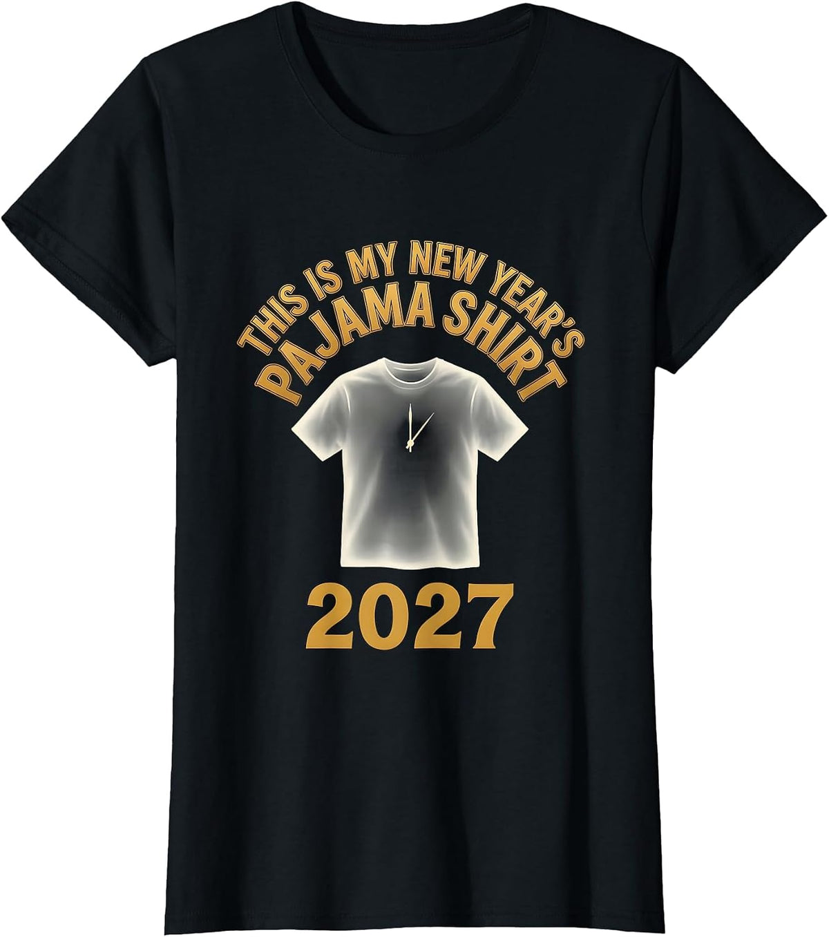 This Is My New Year's Pajama Shirt 2027 Family Party T-Shirt - Black