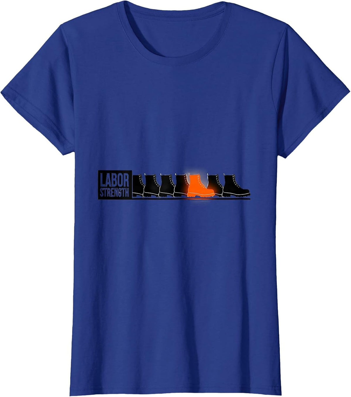Women's Labor Strength Minimalist Union Worker Solidarity Pride T-Shirt - Royal Blue