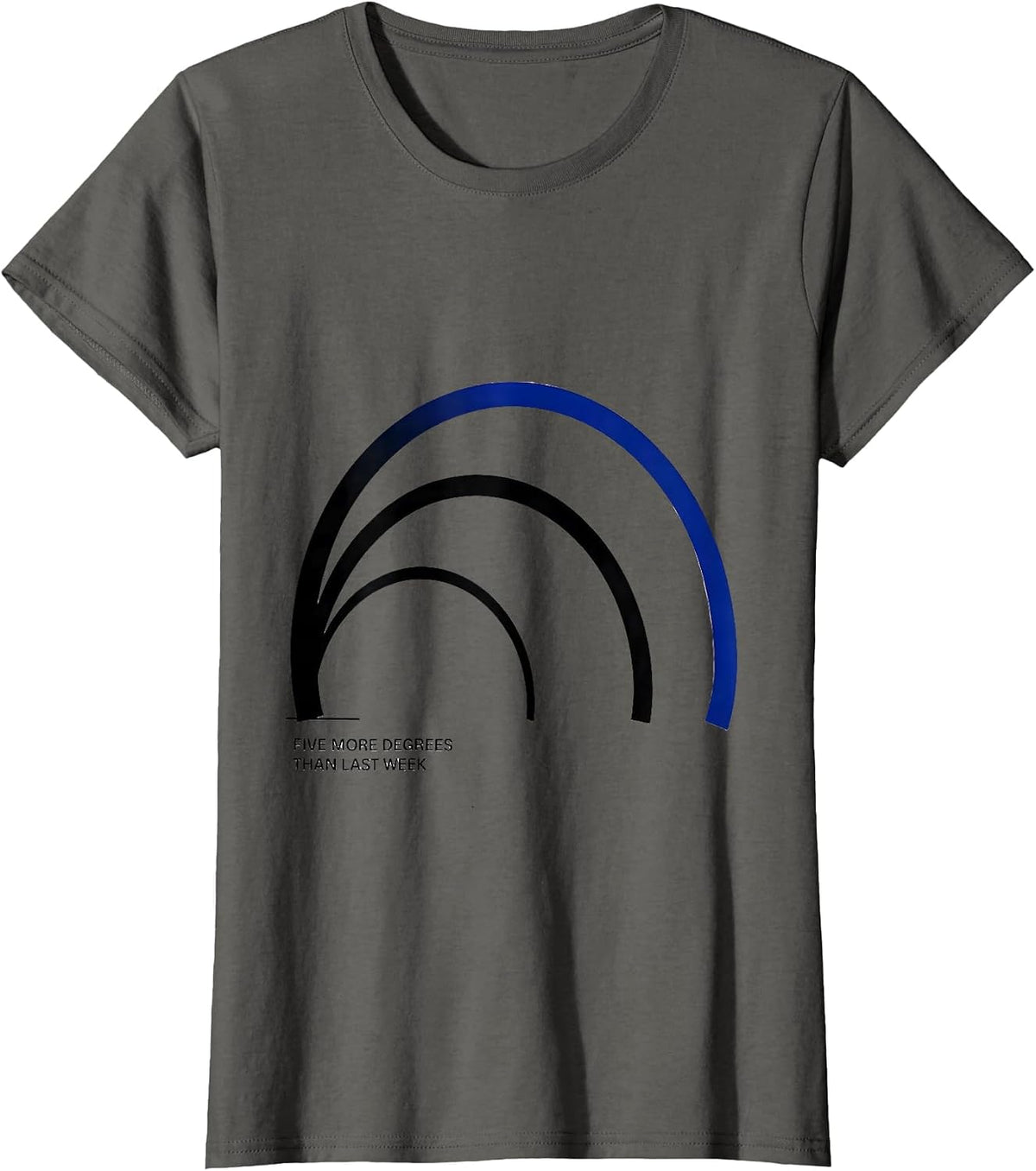 Women's Five More Degrees Than Last Week Funny Physical Therapist PT T-Shirt - Asphalt Grey