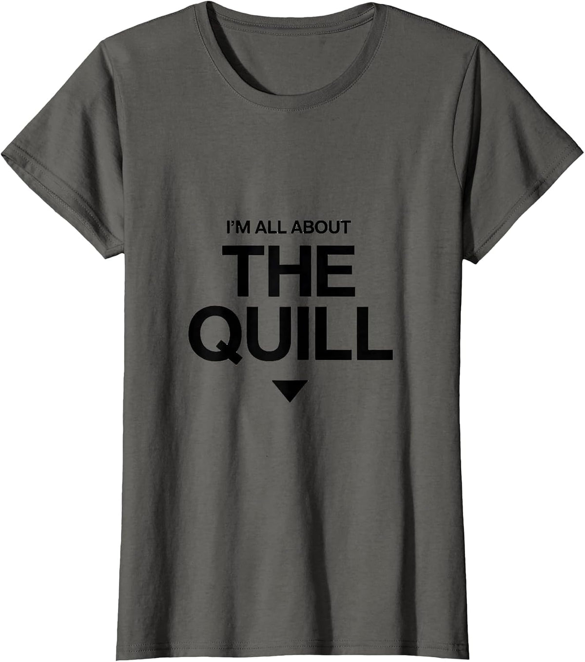 Women's I'm All About The Quill Cute Hedgehog Lover Funny Pet Humor T-Shirt - Asphalt Grey