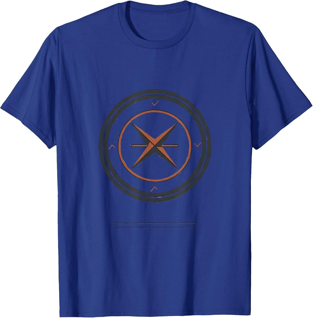 Men's Minimalist History Teacher Compass Seal Back to School T-Shirt - Royal Blue