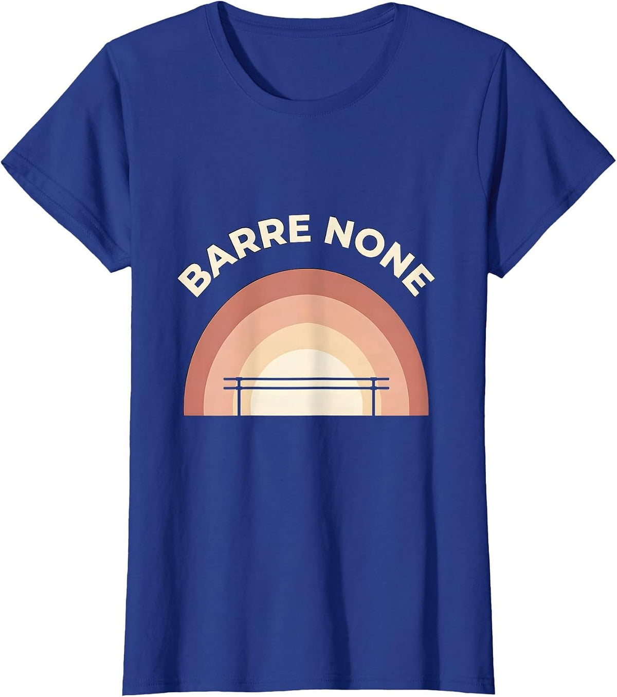 Women's Barre None Balletcore Elegant Dance Design T-Shirt - Royal Blue