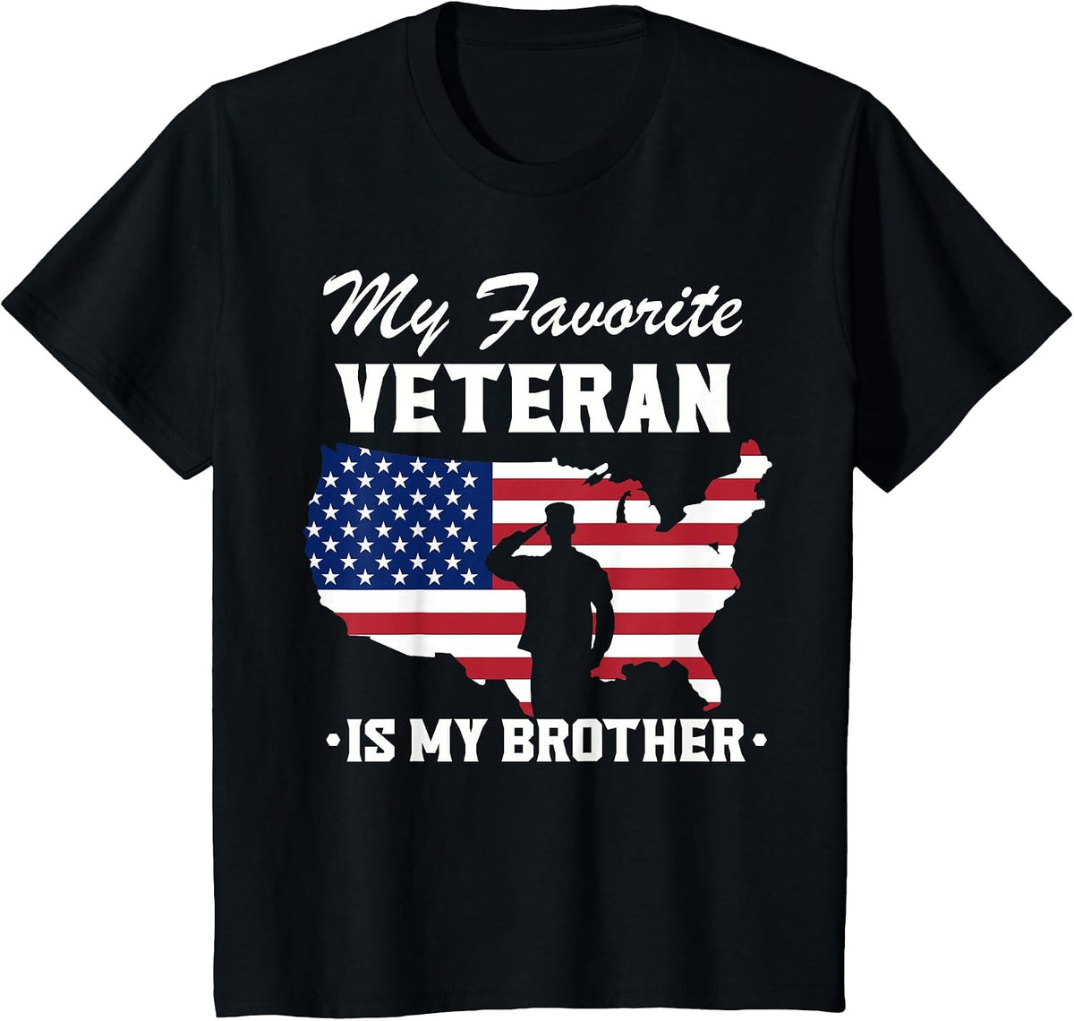 Veterans Day My Favorite Veteran is My Brother T-Shirt - Black