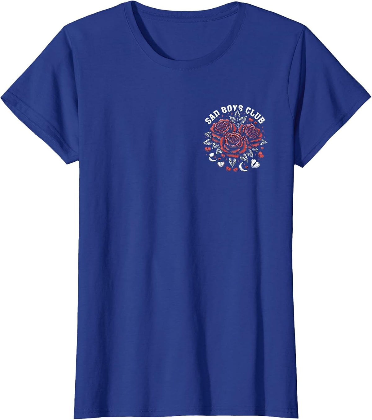 Sad Boys Club Emo Aesthetic Goth Emo Punk Rocker Goth T-Shirt - Royal Blue