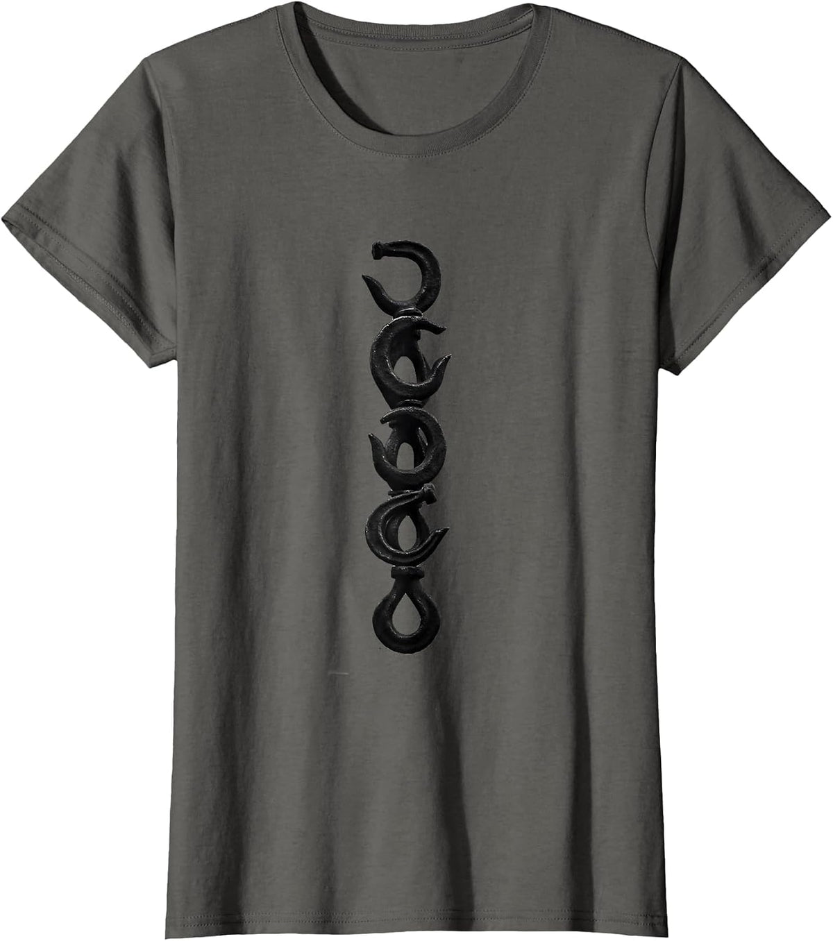 Women's Hook-and-Eye Forged Profiles Blacksmith Forge Humor Gift T-Shirt - Asphalt Grey