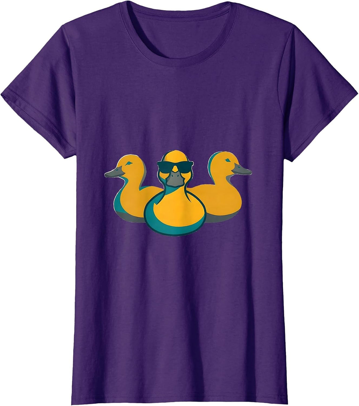 Women's Sunglasses Duck Flat Vector Funny Animal Lover Gift T-Shirt - Purple