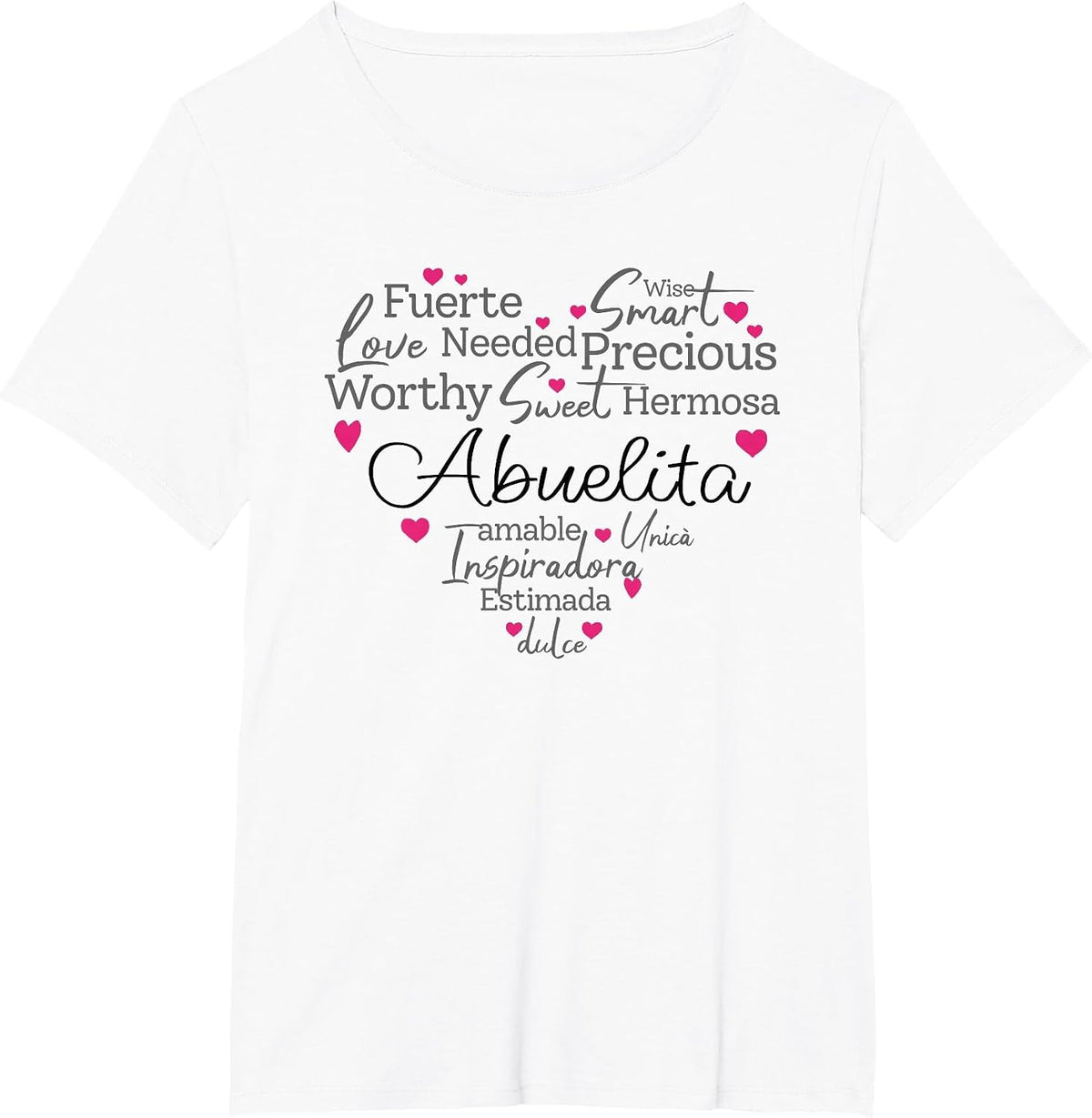 Pretty Abuelita Shirt for Latina Spanish Mexican Grandma T-Shirt - White