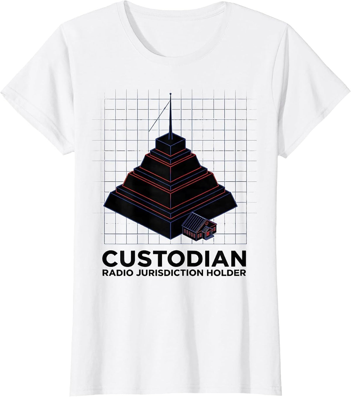 Custodian: Radio Jurisdiction Holder Funny School Custodian T-Shirt - White