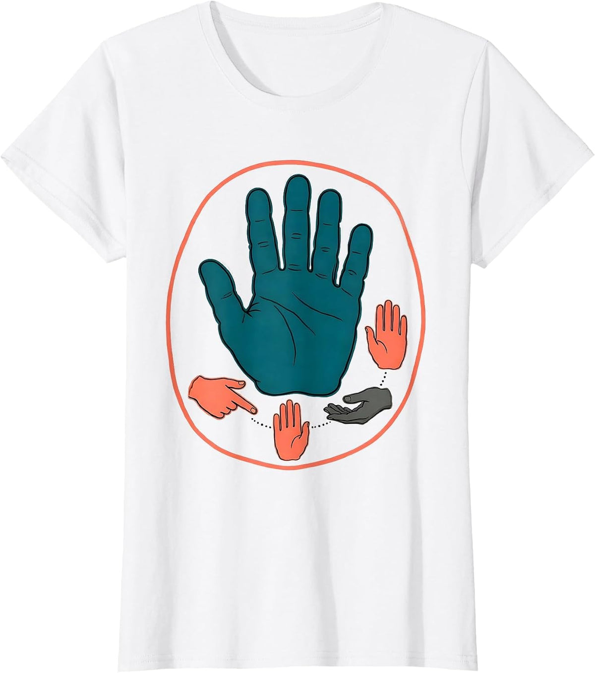Hand Gestures Inclusion Teacher Special Education Advocacy T-Shirt - White