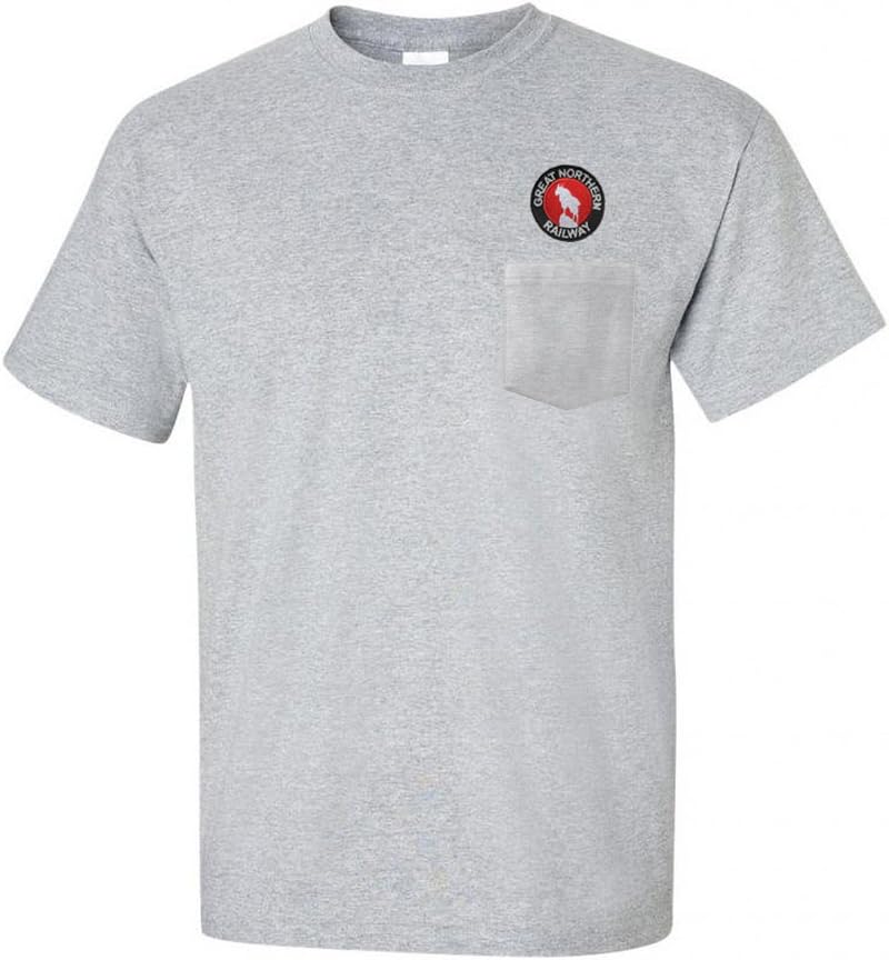 Great Northern Railway Embroidered Pocket Tee [p30] - Sport Gray